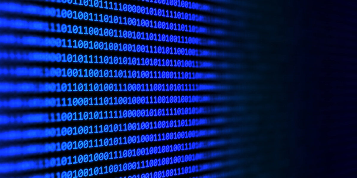 Abstract binary code background